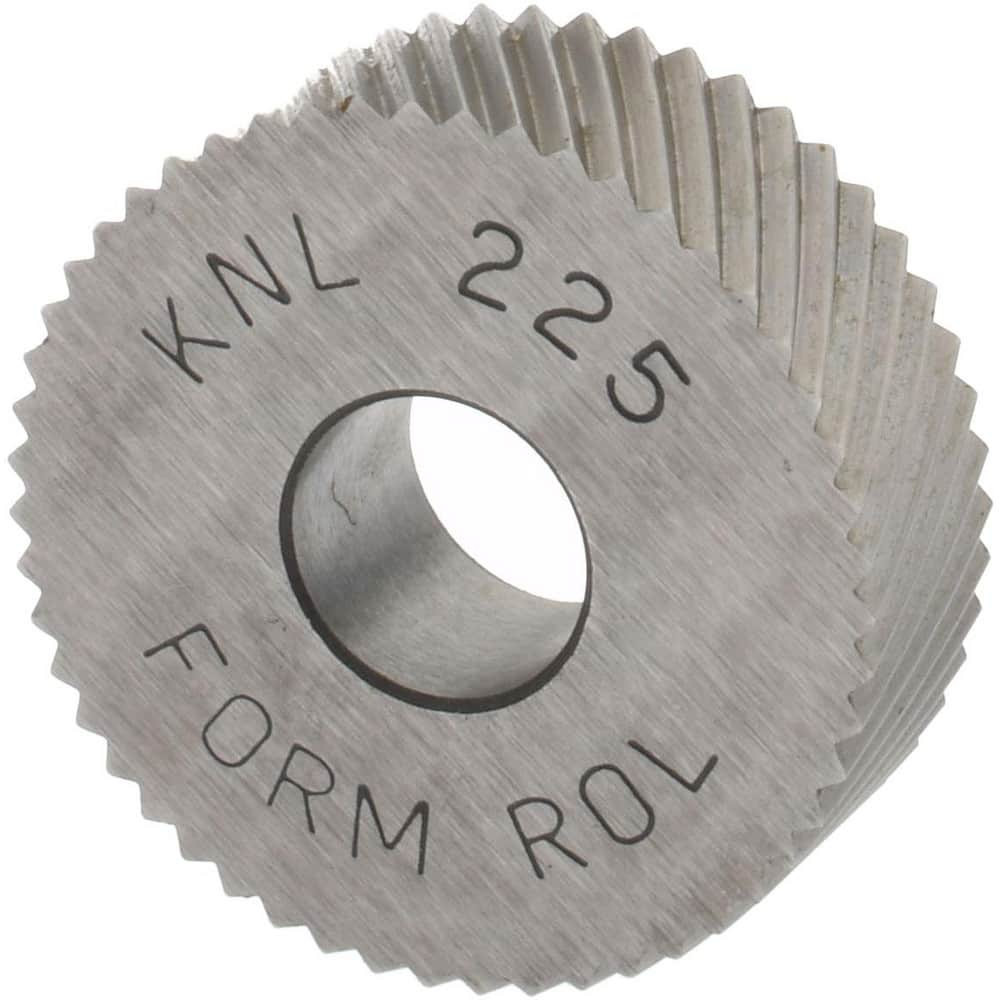 MSC KNL-225 Standard Knurl Wheel: 3/4" Dia, 90 ° Tooth Angle, 25 TPI, Diagonal, High Speed Steel