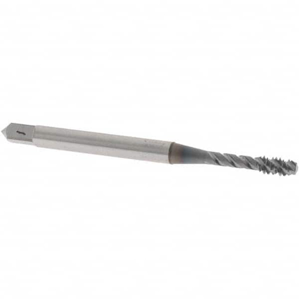 OSG 1722008 Spiral Flute Tap: #4-40 UNC, 3 Flutes, Modified Bottoming, Vanadium High Speed Steel, TICN Coated