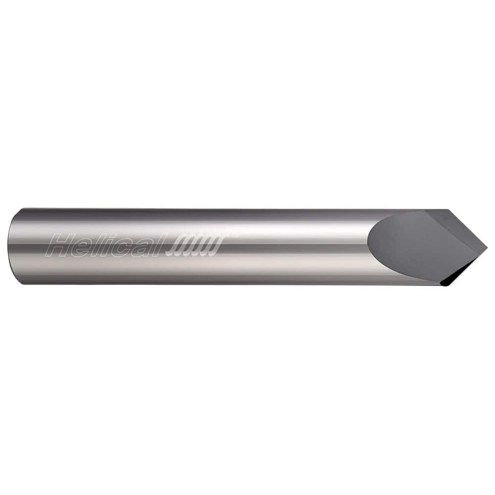 Helical Solutions 06045 Chamfer Mill: 1/4" Dia, 2 Flutes, Solid Carbide