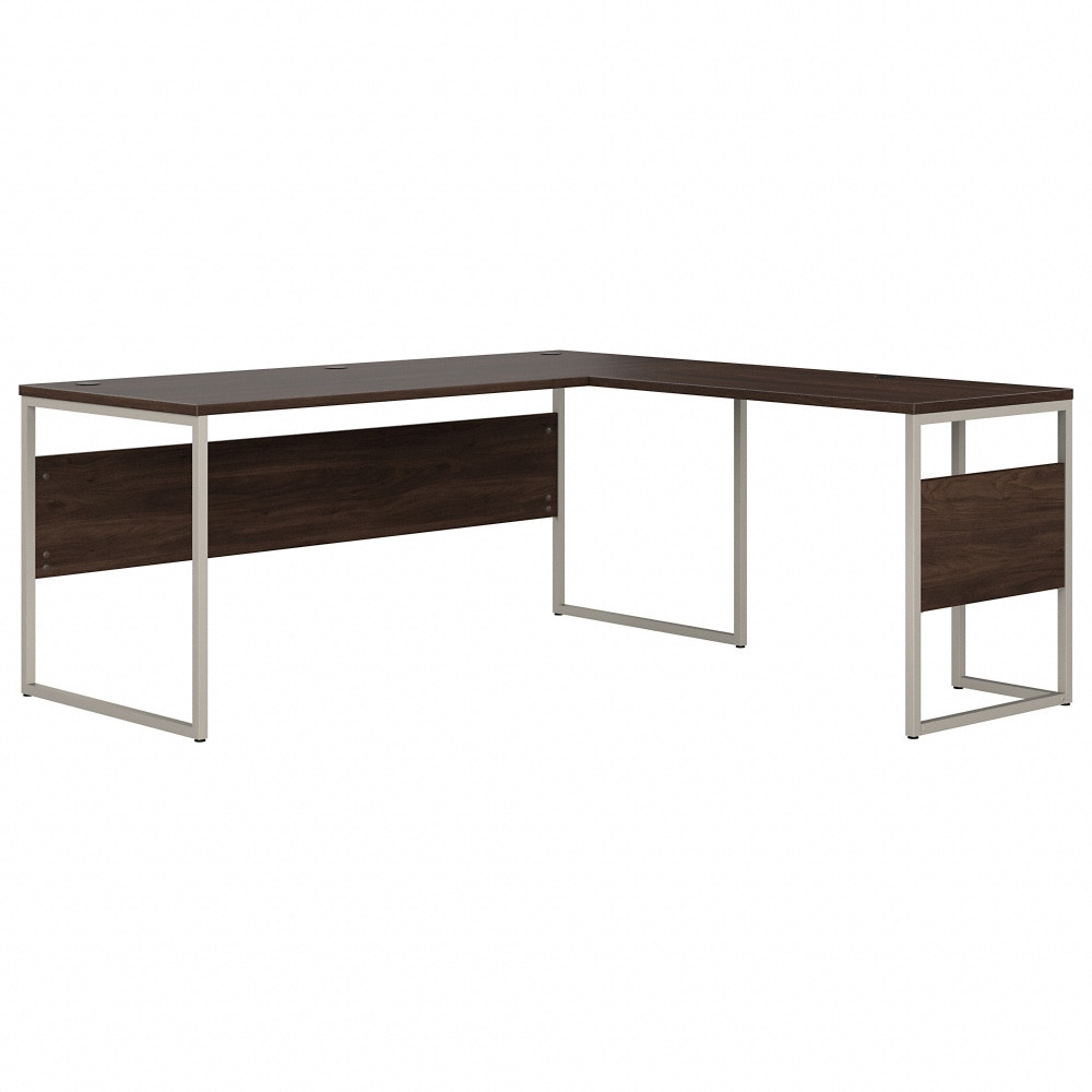 BUSH INDUSTRIES INC. Bush Business Furniture HYB026BW  Hybrid L-Shaped Corner Desk Table With Metal Legs, 72inW x 30inD, Black Walnut, Standard Delivery