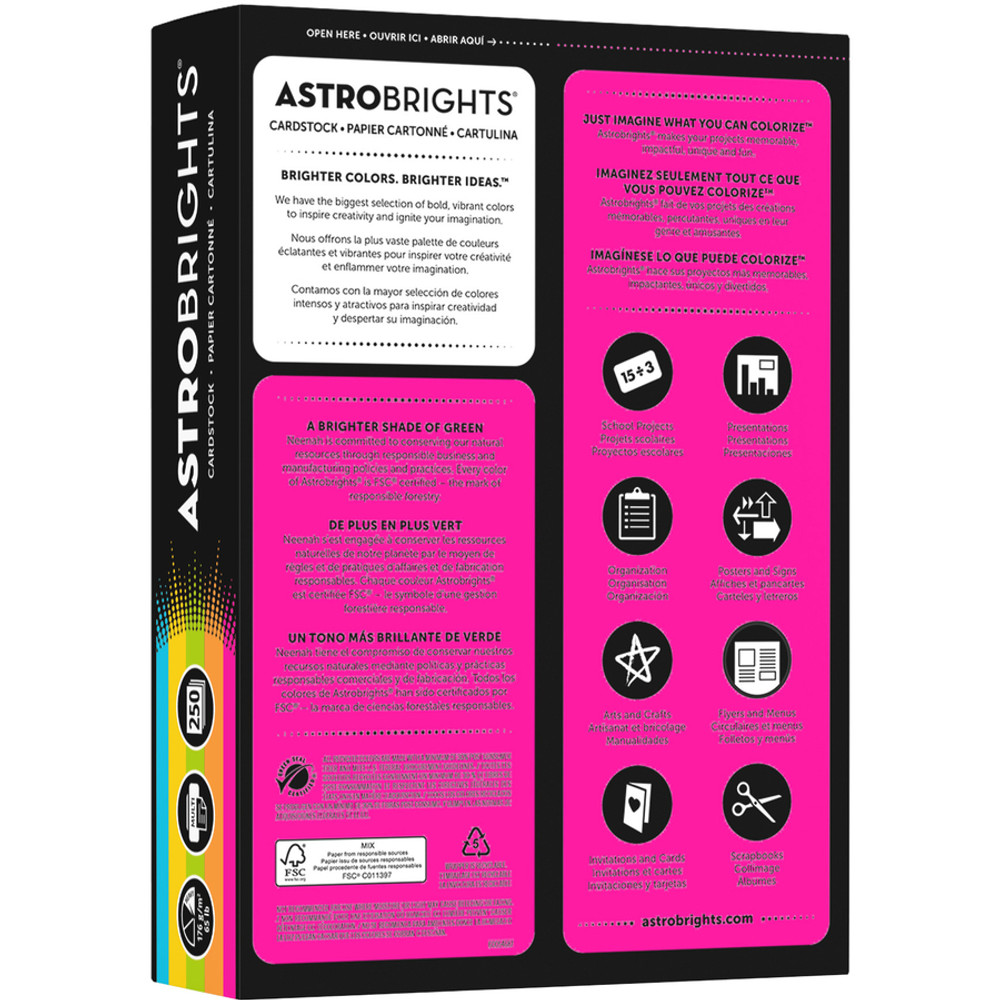 Neenah Paper, Inc Astrobrights 99904 Astrobrights Color Card Stock - 5 Assorted Colours