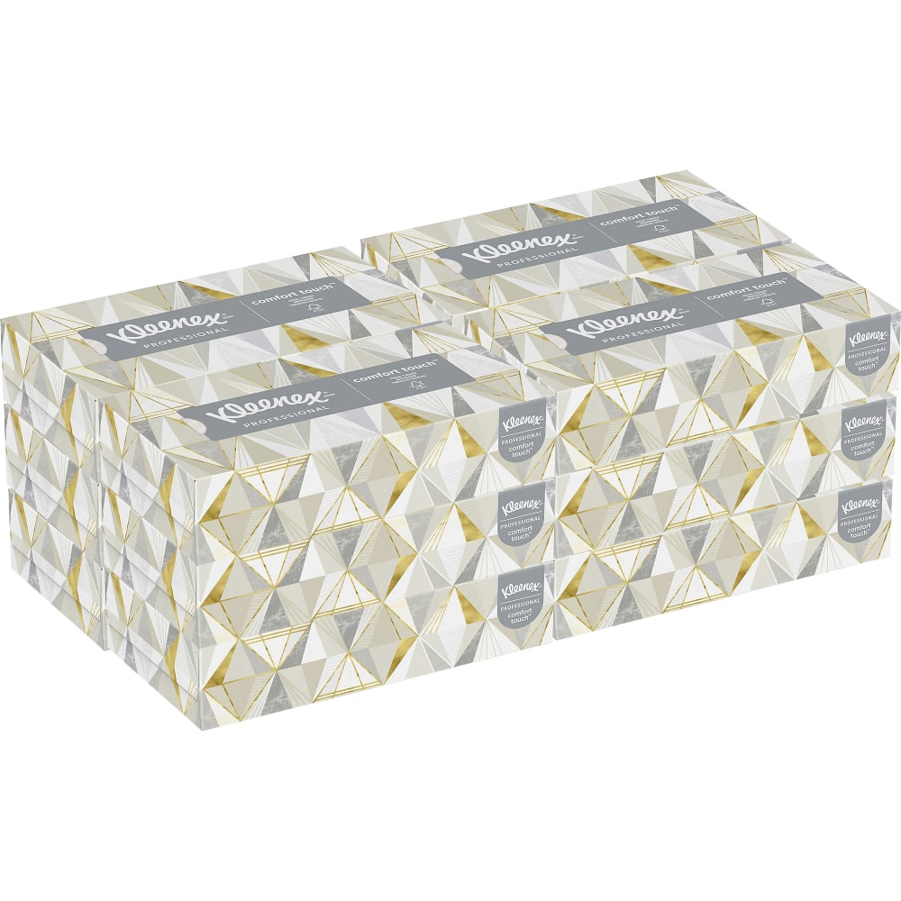 KIMBERLY-CLARK 3076  Zip-Half Pack 2-Ply Facial Tissue, 125 Sheets Per Box, Case Of 12 Boxes