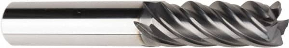 American Tool Service 740-3750-020 Corner Radius End Mill: 3/8" Dia, 7/8" LOC, 0.02" Radius, 5 Flutes, Solid Carbide