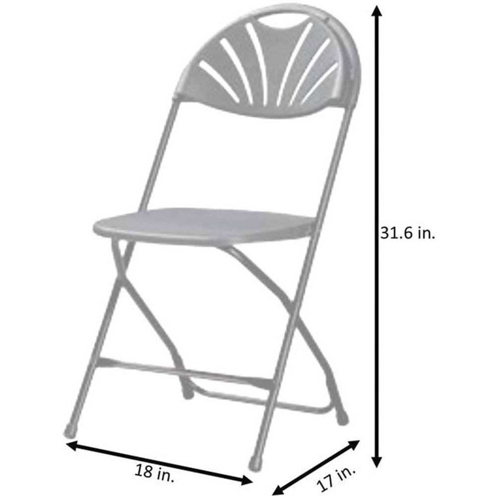 Dorel Industries, Inc Dorel 60542BLK8E Dorel Zown Premium Fan Back Folding Chair