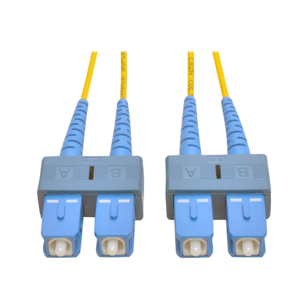 TRIPP LITE N356-15M Eaton Tripp Lite Series Duplex Singlemode 9/125 Fiber Patch Cable (SC/SC), 15M (50 ft.) - Patch cable - SC single-mode (M) to SC single-mode (M) - 15 m - fiber optic - duplex - 9 / 125 micron - yellow