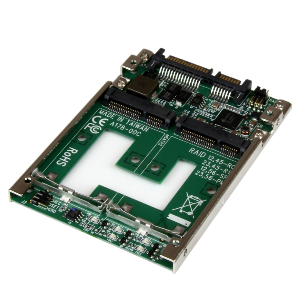 STARTECH.COM 25SAT22MSAT  Dual mSATA SSD to 2.5in SATA RAID Adapter Converter