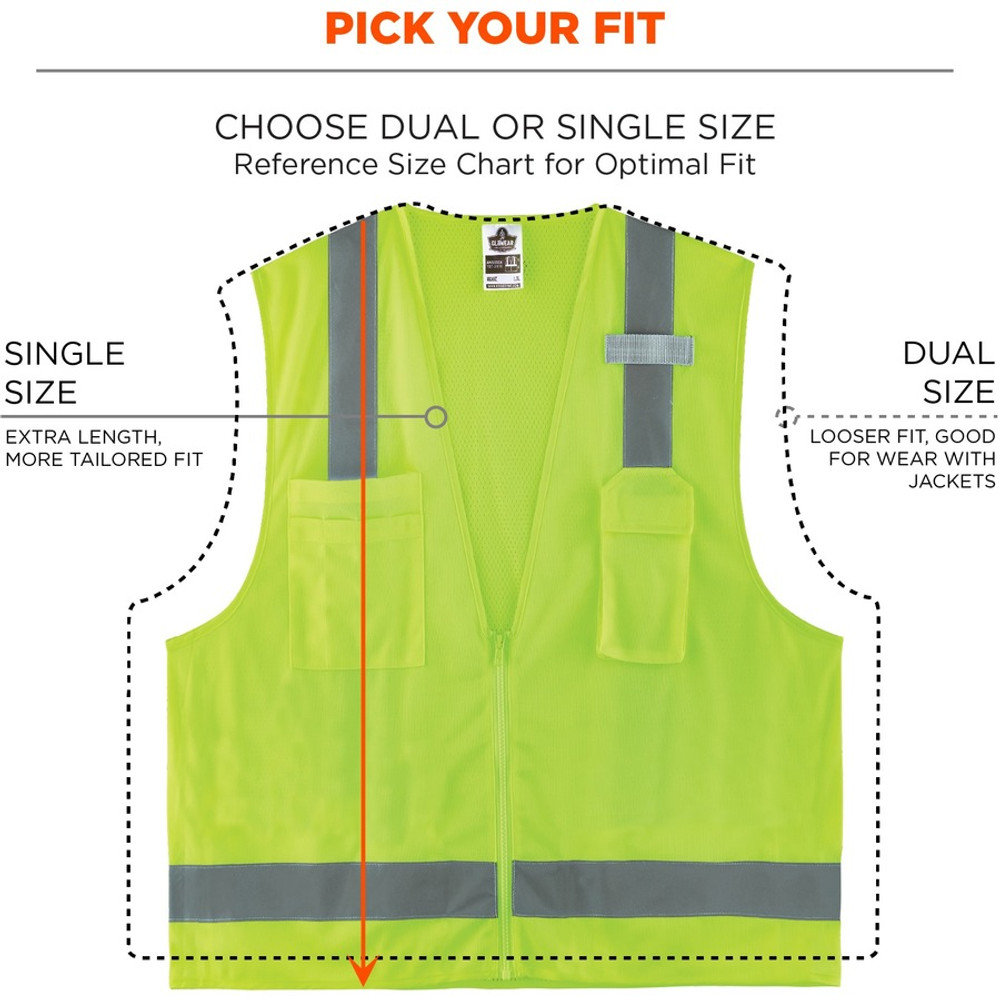 Tenacious Holdings, Inc GloWear 24029 GloWear 8249Z Type R Class 2 Economy Surveyors Vest