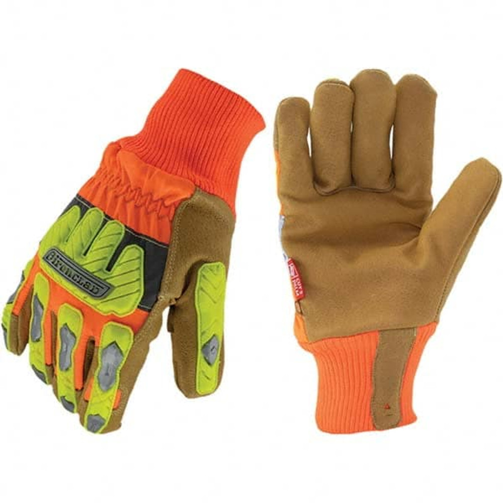 ironCLAD IEX-HVIP5-062XL Cut-Resistant Gloves: Size 2X-Large, ANSI Puncture 5, Leather Lined, Leather