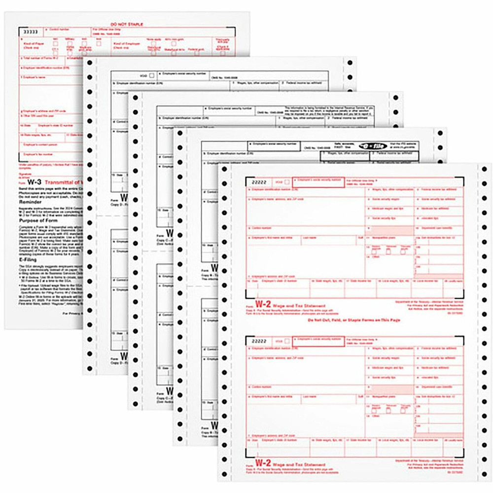 TOPS Products TOPS TOP 2204 TOPS Carbonless Standard W-2 Tax Forms