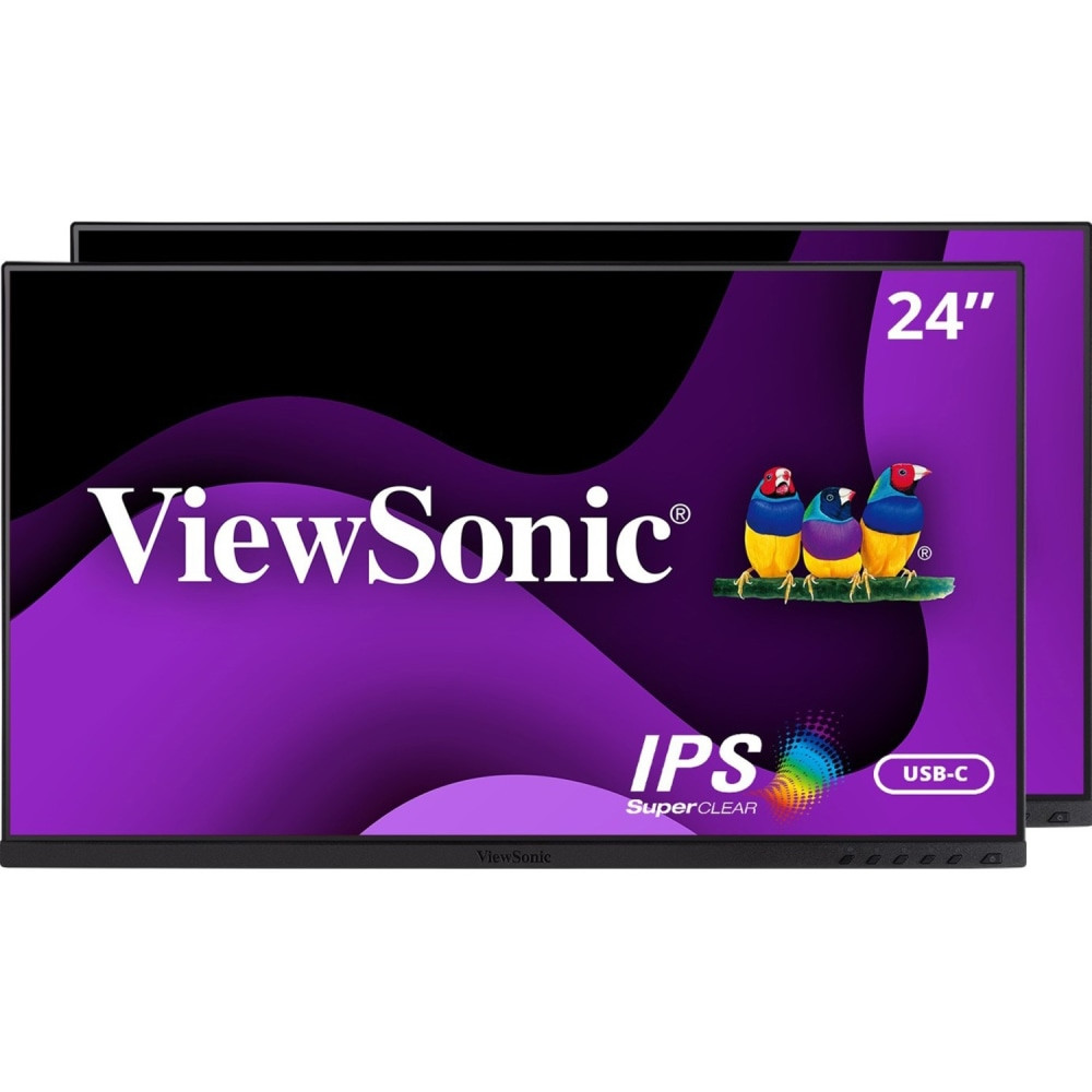 VIEWSONIC CORPORATION ViewSonic VG2455_56A_H2  VG2455_56A_H2 24in 1080p IPS Docking Monitor Heads, Pack Of 2 Monitor Heads