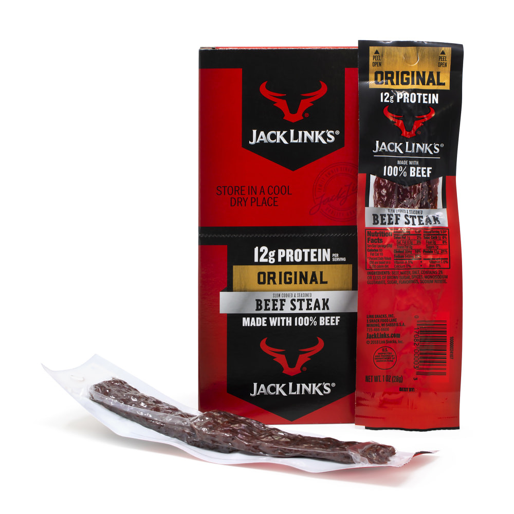 Enjoy a flavorful, hearty snack! With 6 grams of protein per serving, you will feel fuller for longer, so you can take on a hike or daily errands.  Slow-cooked, seasoned beef stick offers a deep, rich flavor.  Individually wrapped for on-the-go enjoyment.  Contains 6 grams of protein per serving.  No trans fat.