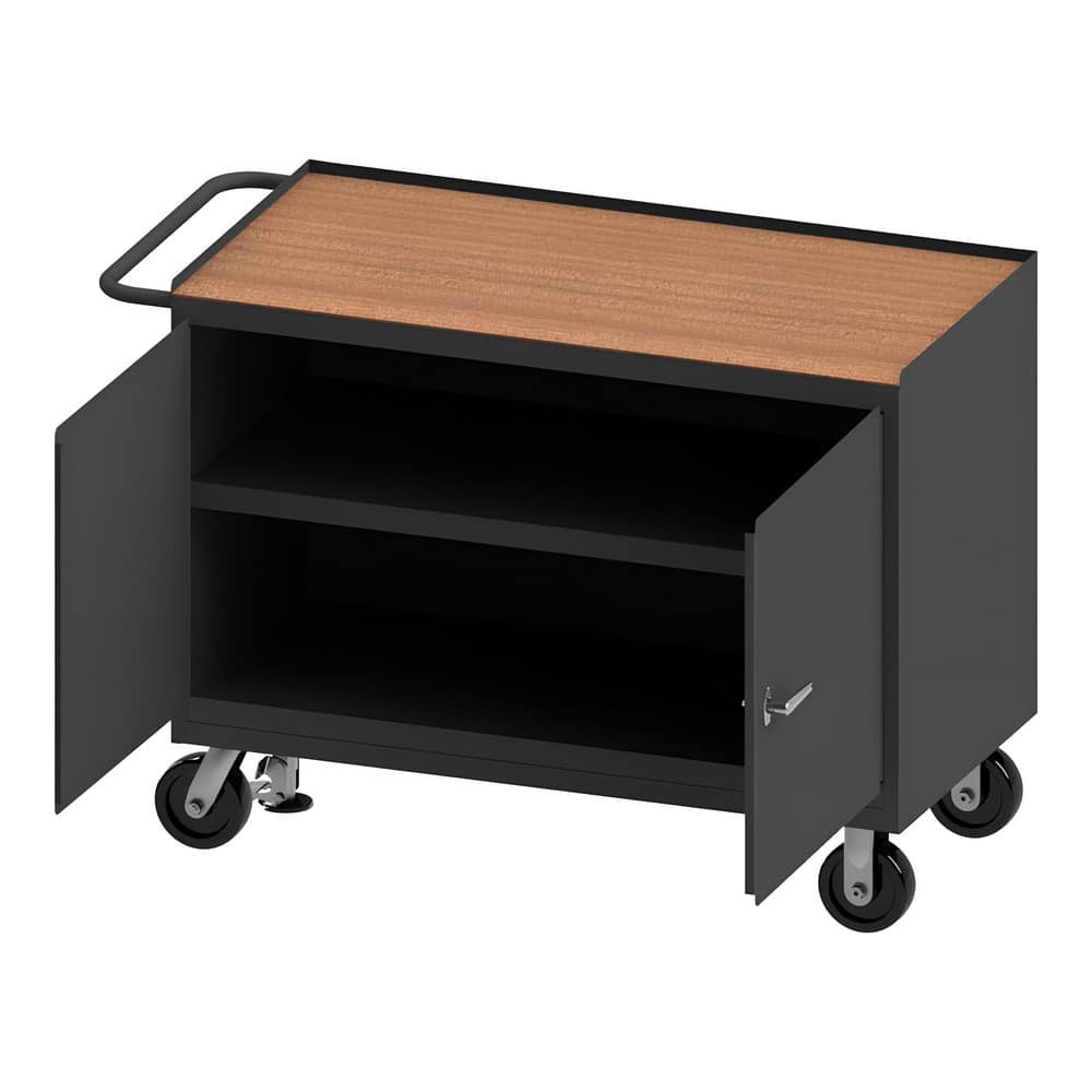 Durham 3412-TH-FL-95 Mobile Work Centers; Center Type: Mobile Bench Cabinet ; Load Capacity: 2000 ; Depth (Inch): 54-1/8 ; Height (Inch): 37-3/4 ; Number Of Bins: 0 ; Color: Gray