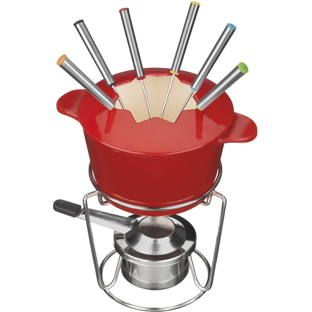 CONAIR CORPORATION FP-115RS Cuisinart 13-Piece Cast Iron Fondue Cookware Set, Red