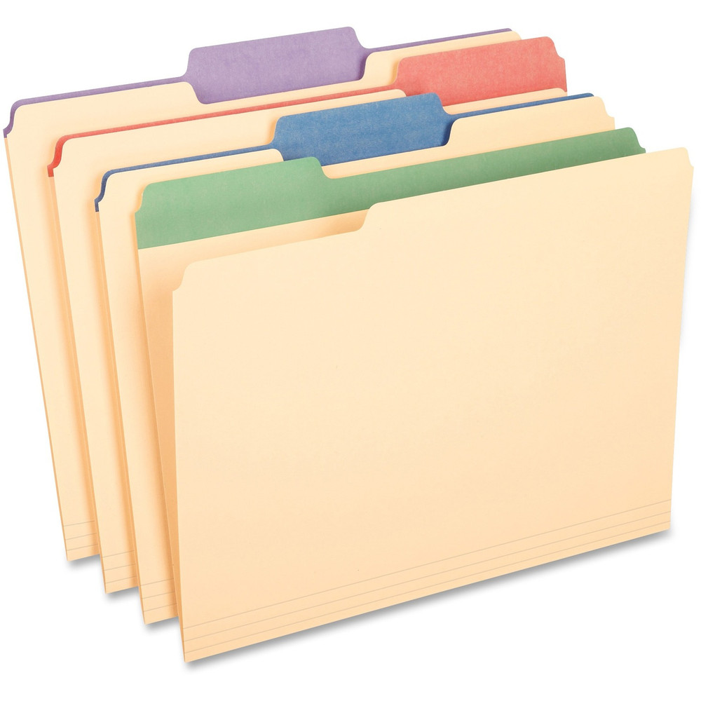 TOPS Products Pendaflex 84101 Pendaflex 1/3 Tab Cut Letter Recycled Top Tab File Folder