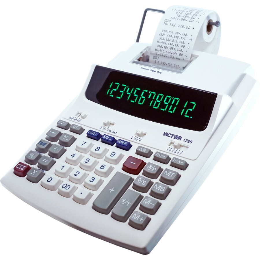 Victor Technology, LLC Victor 1226 Victor 12-Digit Thermal Printing Calculator