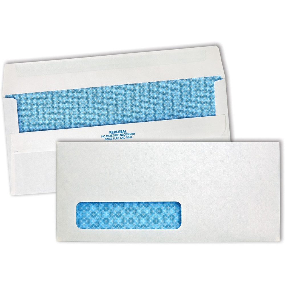 Quality Park Products Quality Park 21418 Quality Park No. 10 Single Window Security Tinted Business Envelopes with a Self-Seal Closure