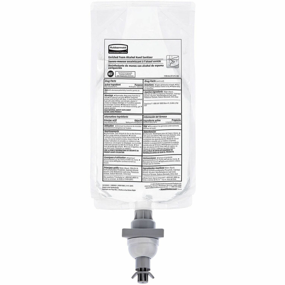 Rubbermaid Commercial Products Rubbermaid Commercial 2080802 Rubbermaid Commercial Hand Sanitizer Foam Refill