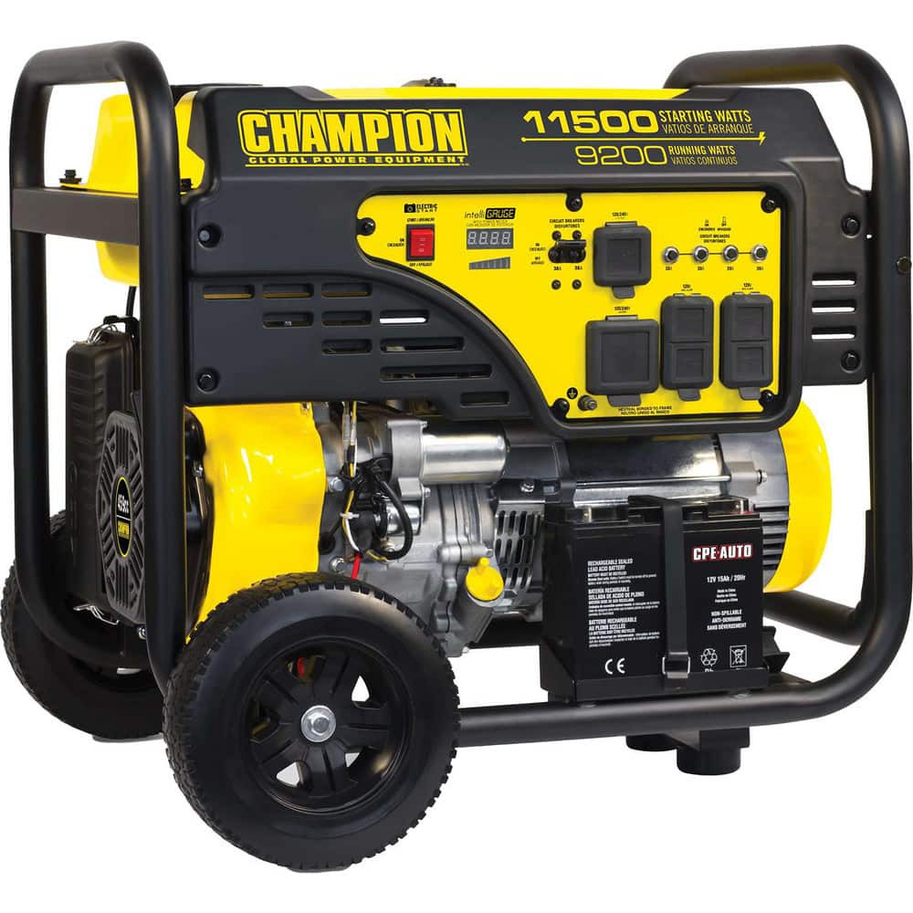 Champion Power Equipment 100110 Portable Power Generator: Gasoline, 9,200W, 10 h, Recoil & Electric
