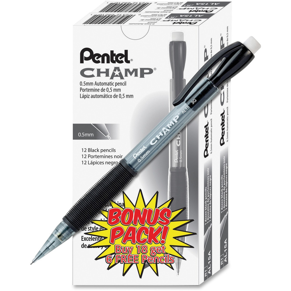 Pentel of America, Ltd Pentel AL15ASW2 Pentel Champ Mechanical Pencils