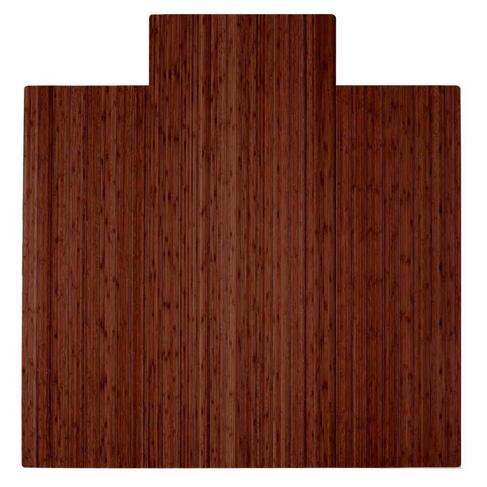 GFH ENTERPRISES INC. Anji Mountain AMB24054  Roll-Up Chair Mat With Lip, Rectangular, 55in x 57in, Walnut