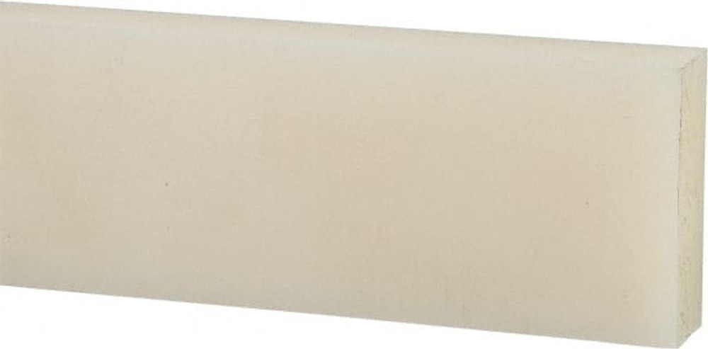 MSC 5508664 Plastic Bar: Nylon 6/6, 3/8" Thick, 48" Long, Natural Color