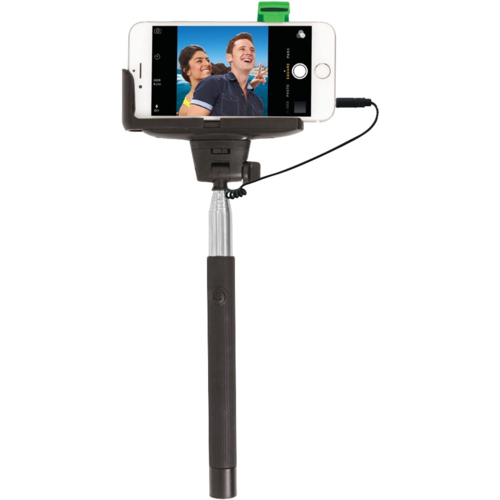 EMERGE TECHNOLOGIES, INC. ReTrak ETSELFIEW  Wired Selfie Stick, Black/Chrome