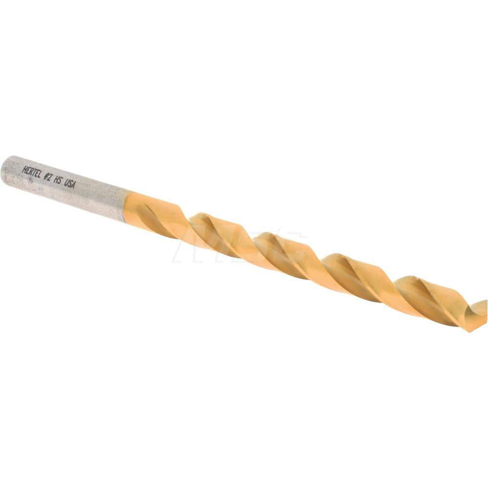 Hertel 85707248 Jobber Length Drill Bit: #2, 118 °, High Speed Steel