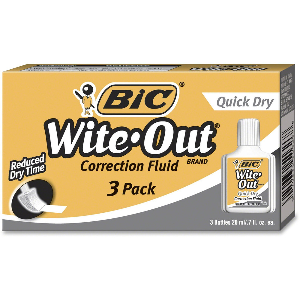 BIC WOFQD324 BIC Wite-Out Quick Dry Correction Fluid
