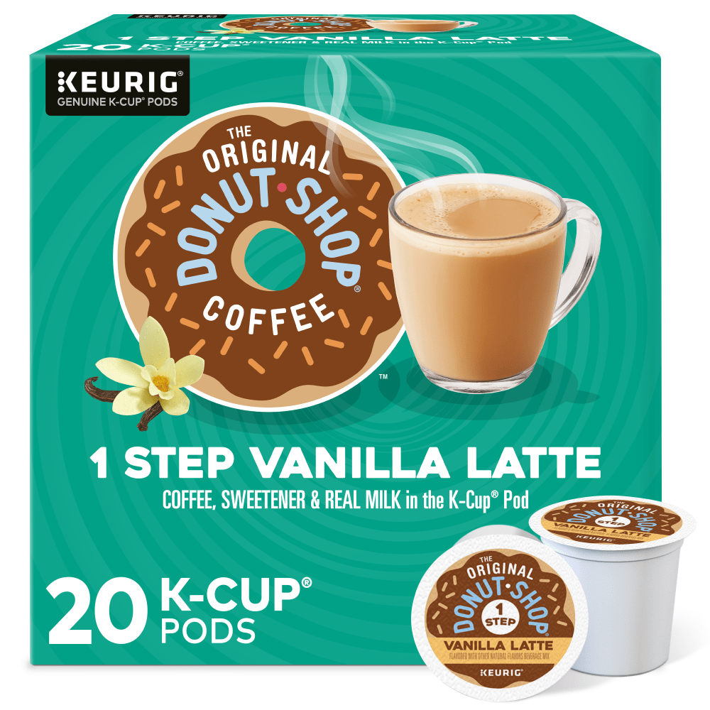 GREEN MOUNTAIN COFFEE ROASTERS, INC. 5000341533 The Original Donut Shop Single-Serve K-Cup, 1-Step Vanilla Latte, Carton of 20