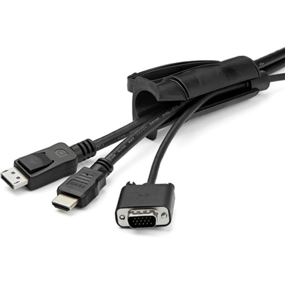 StarTech.com CMSCOILED2 StarTech.com 2.5m / 8.2ft Cable Management Sleeve - Spiral - 25mm / 1" Diameter - W/ Cable Loading Tool - Expandable Coiled Cord Organizer