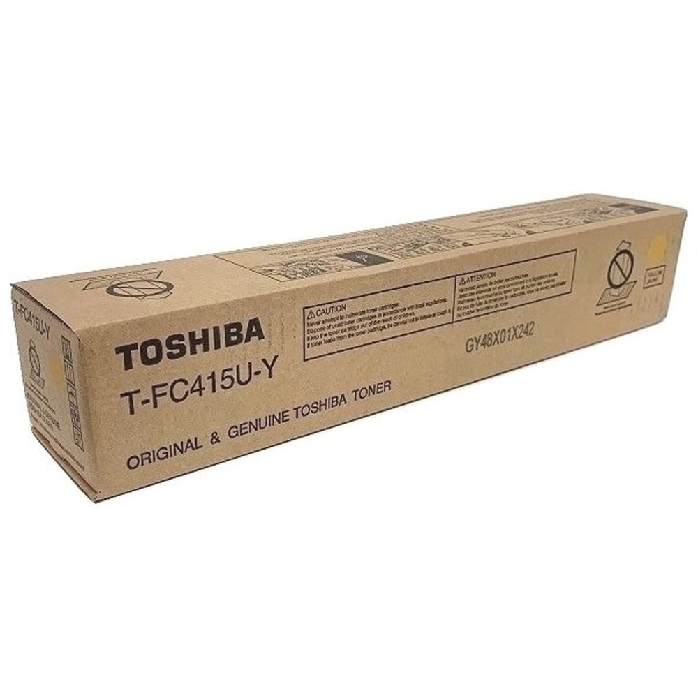 Toshiba TFC415UY Toshiba Original Laser Toner Cartridge - Yellow - 1 Each