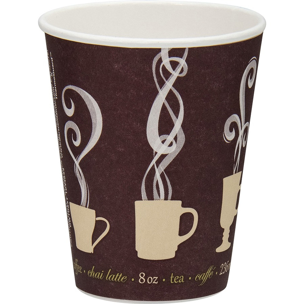 Solo Cup Company Solo DWTG8ST Solo ThermoGuard 8 oz Double Walled Paper Hot Cups