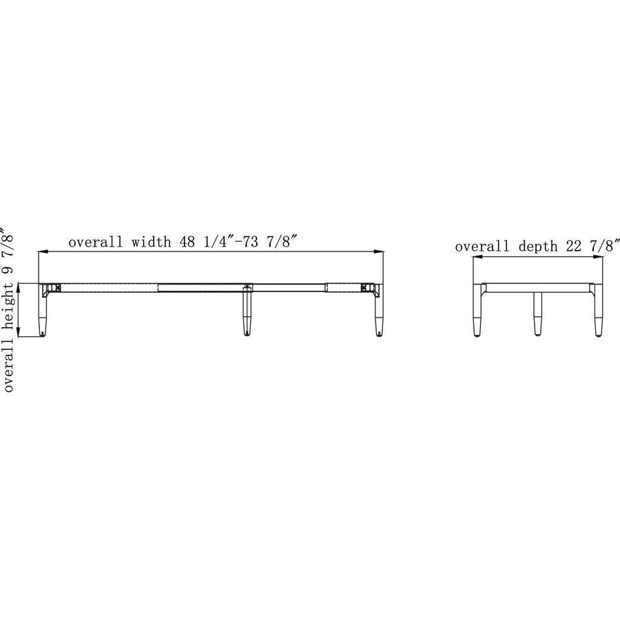 Lorell 86933 Lorell Contemporary ReceptionCollection Adjustable Metal Base