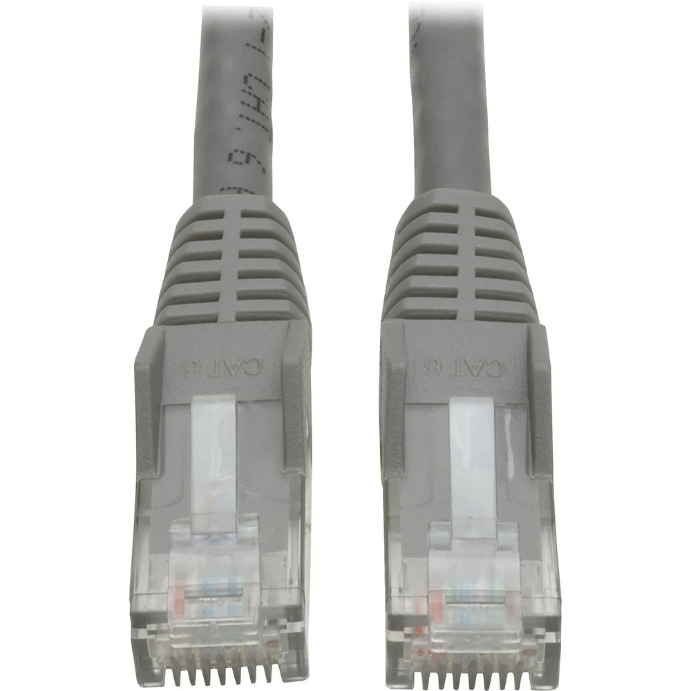 Tripp Lite by Eaton N201-001-GY Eaton Tripp Lite Series Cat6 Gigabit Snagless Molded (UTP) Ethernet Cable (RJ45 M/M), PoE, Gray, 1 ft. (0.31 m)