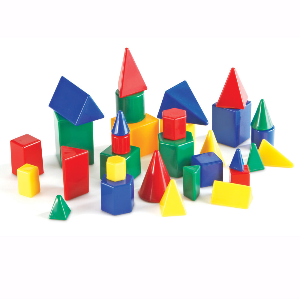 Learning Resources LER0913  Mini GeoSolids, Grades K-6, Pack Of 32