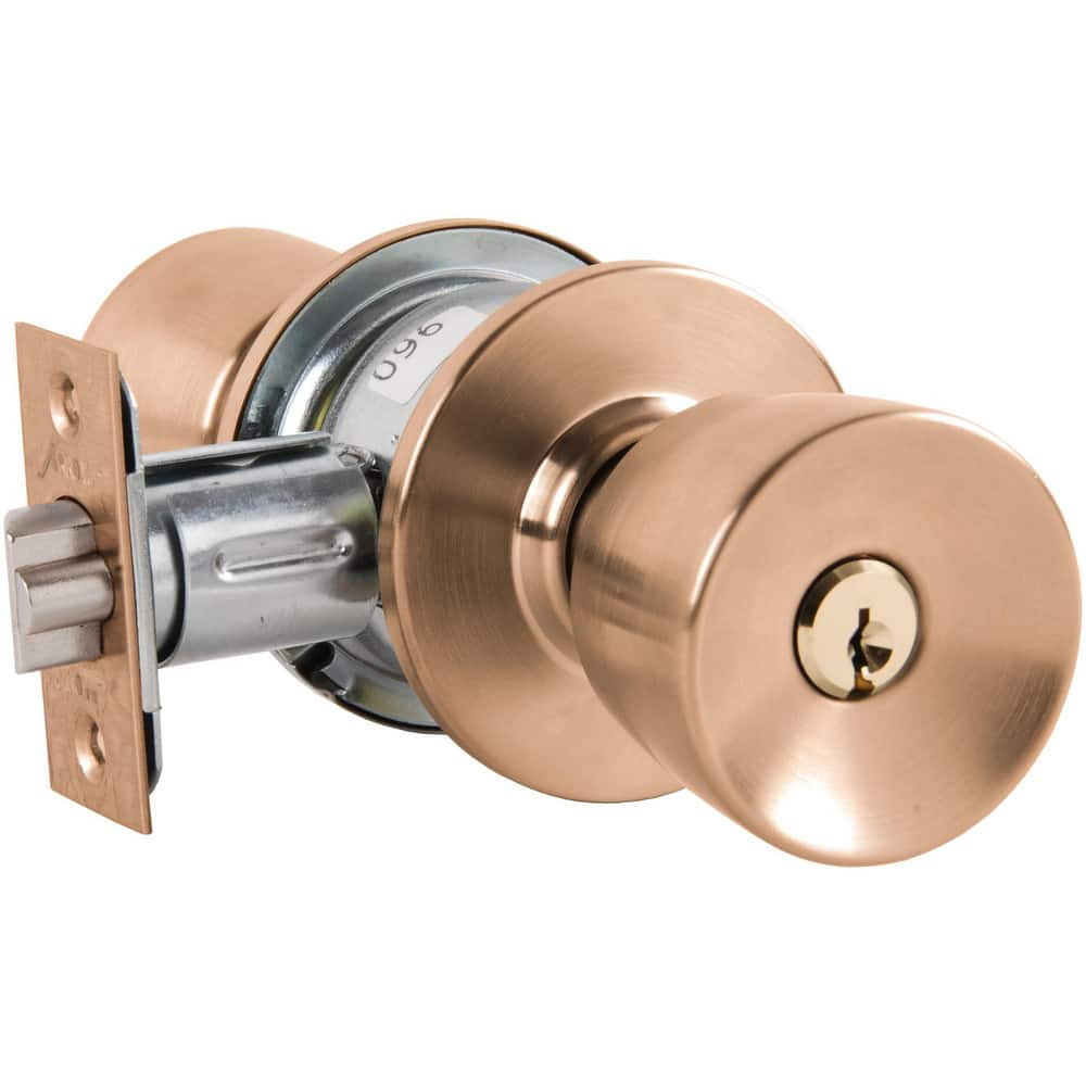 Arrow Lock MK11-DD-10-CS Knob Locksets; Type: Entrance ; Key Type: Keyed Different ; Material: Metal ; Finish/Coating: Satin Bronze ; Compatible Door Thickness: 1-3/8" to 1-3/4" ; Backset: 2.75