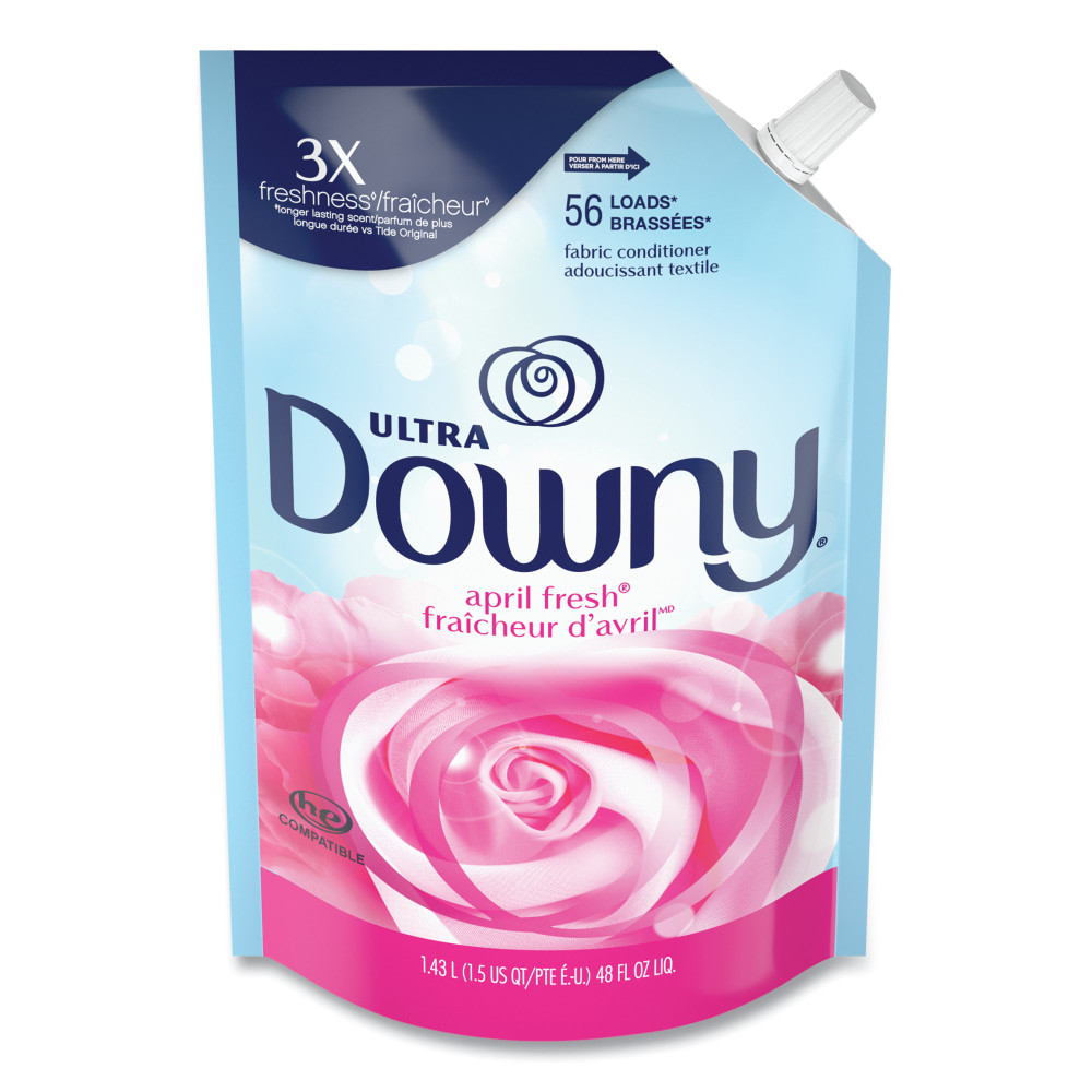 THE PROCTER & GAMBLE COMPANY 80365197 Downy Liquid Fabric Softener, April Fresh, 48 Oz, Carton Of 3 Pouches