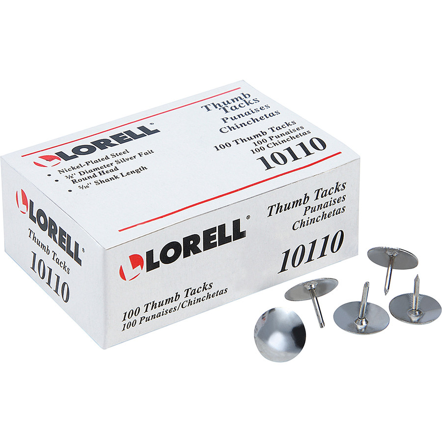 Lorell 10110BX Lorell 5/16" Long Thumb Tacks