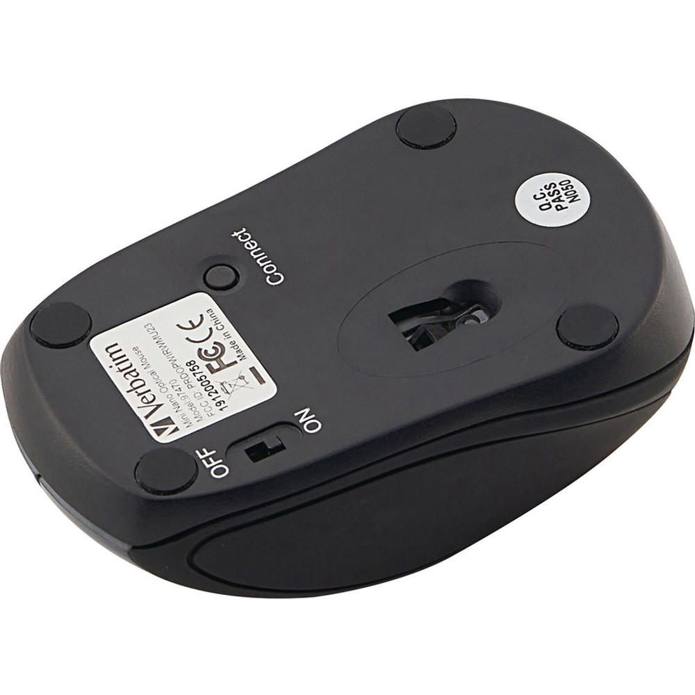 Verbatim America, LLC Verbatim 97470 Verbatim Wireless Mini Travel Optical Mouse - Graphite