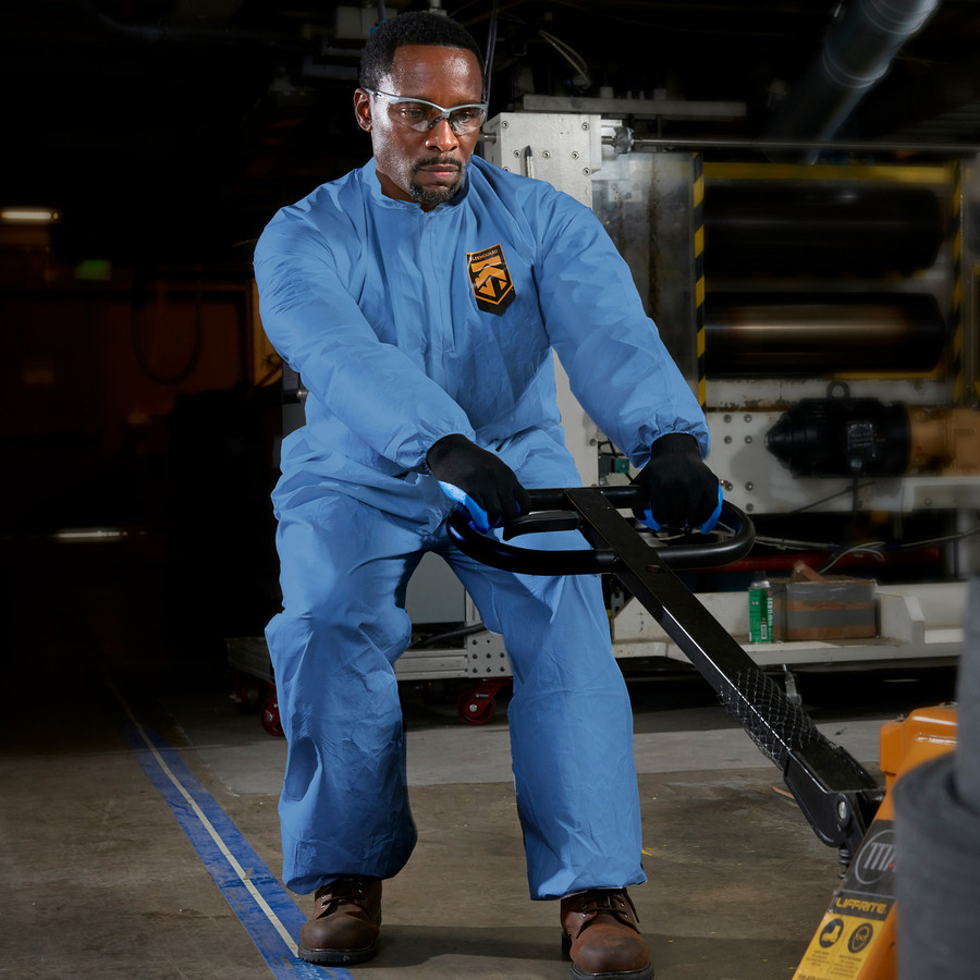 Kimberly-Clark Corporation Kleenguard 45004 Kleenguard A60 Coveralls - Zipper Front, Storm Flap, Elastic Back, Wrists & Ankles