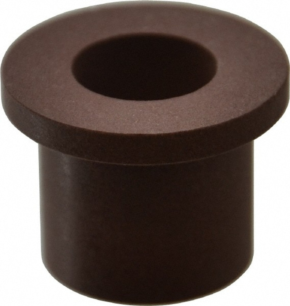 Bunting Bearing BJ4F081206 Flanged Sleeve Bearing: 1/2" ID, 3/4" OD, 3/4" OAL, Polytetrafluroethylene