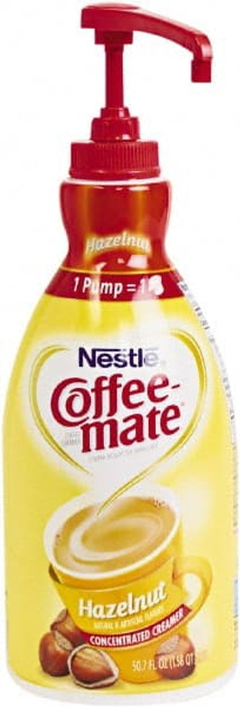 Coffee-Mate NES31831CT Pack of (2), 1.5 Liter Pump Bottles of Hazelnut, Liquid Coffee Creamer