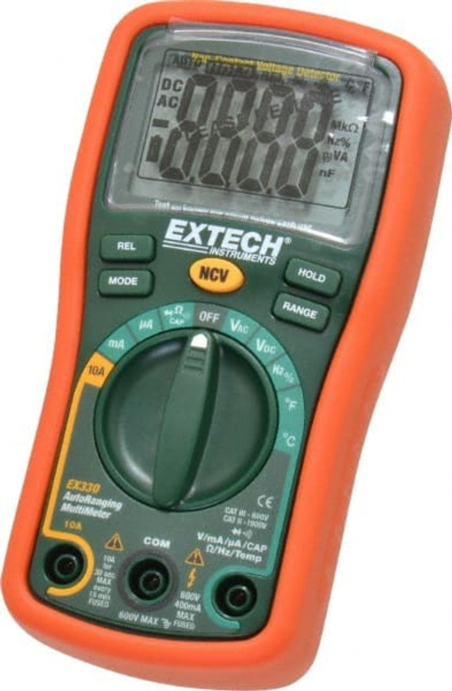 Extech EX330 CAT III, Auto Ranging & Digital Multimeter: 600 VAC/VDC