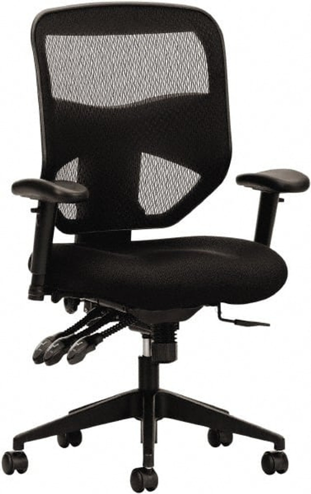 Basyx BSXVL532MM10 Task Chair: Padded Mesh, Black