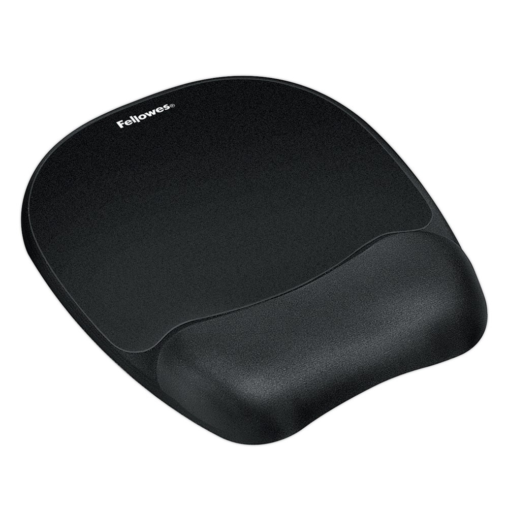 FELLOWES INC. Fellowes 9117801  Gel Wrist Rest/Mouse Pad, Fabric, Black