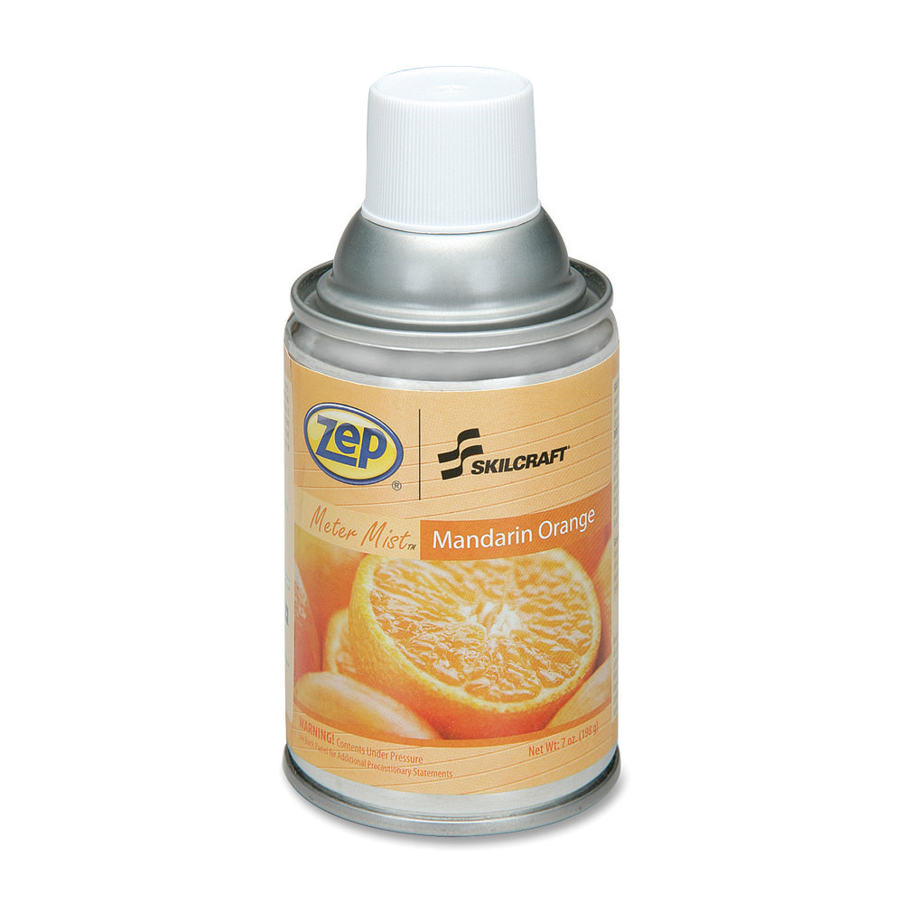 THE LIGHTHOUSE FOR THE BLIND 6840-01-459-8263 SKILCRAFT Zep Meter Mist Air Freshener Refill, 7 Oz., Mandarin Orange, Pack Of 12 (AbilityOne 6840-01-459-8263)