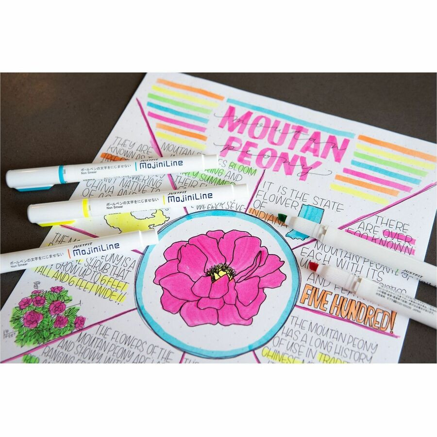 Zebra Pen Corporation Zebra Pen 70200 Zebra Pen Mojini Single Ended Highlighters