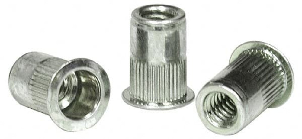 RivetKing. 6C2IKFAP/P25 #6-32, 0.08 to 0.13" Grip, 17/64" Drill, Aluminum Standard Rivet Nut