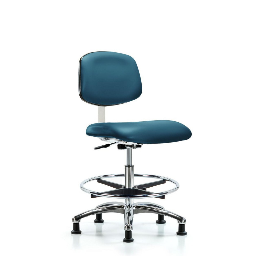 Blue Ridge Ergonomics MSC40323 Task Chair: Vinyl, Marine Blue