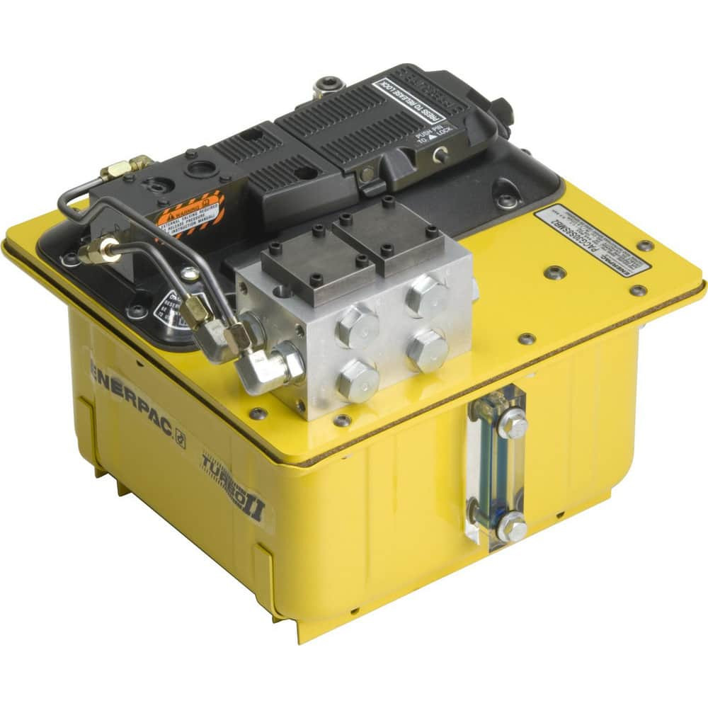 Enerpac PACG50S8S Power Hydraulic Pumps & Jacks; Type: Turbo II Air Hydraulic Pump ; 1st Stage Pressure Rating: 5000psi ; 2nd Stage Pressure Rating: 5000psi ; Pressure Rating (psi): 5000 ; Oil Capacity: 462 in3 ; Actuation: Air Compressor